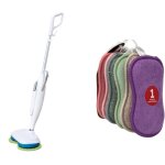 Venteo - balai electrique et 5 eponges nettoie tout + 1 gratuite - balai vapeur automatique - double ...