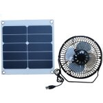 Ventilateur aliment par panneau solaire, ventilateur de grenier  nergie solaire portable 10w 6v usb, ...