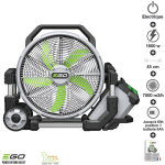 Ego power + - ventilateur brumisateur oscillant fn1800e 40w 5 vitesses h30cm d50cm gris