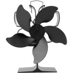 Ventilateur de chemin�e � �nergie thermique noir 5 pales �cologique �conomie d'�nergie haute temp�rature ...