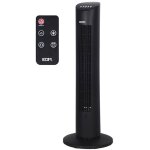 Ventilateur colonne oscillant edm noir 60w 3 vitesses h78. 3cm d78. 3cm wifi