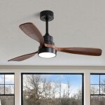 Dans les nuages - ventilateur de plafond, 121 cm, 31w, avec led lumire, tlcommande, 6 vitesses, minuterie, ...