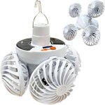 Ventilateur de plafond avec �clairage - design ballon ventilateur de plafond �nergie solaire, lampe pliable ...