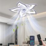 Ventilateurs de plafond � fleurs avec �clairage, petit ventilateur de plafond moderne � profil bas de ...