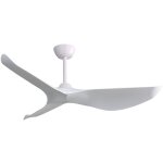 Ventilateur de plafond intrieur de 52  avec tlcommande  6 vitesses 3 pales abs, moteur dc silencieux ...