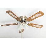 Pepeo - ventilateur de plafond kisa deluxe ab ch�ne / noyer avec �clairage