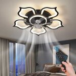 Ventilateur de plafond avec lumi�res, ventilateur de plafond led � intensit� variable avec t�l�commande ...