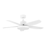 Ventilateur de plafond avec lumire led orgebozo tlcommande silencieux 5 pales de 132 cm mode hiver ...