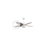 Todoelectrico - ventilateur de plafond muna avec lumi�re cct orientable et commande �91 4 pales blanc ...
