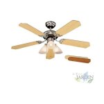 Suinga - ventilateur de plafond orbegozo avec lumi�re, 5 pales r�versibles, 3 vitesses, ct12105