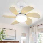 Zmh ventilateur de plafond avec t�l�commande silencieux - plafonnier 6 pales �75cm plafonnier temporis� ...