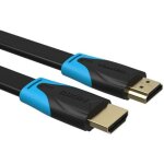 Vention - cable hdmi flat 4k, ultra haute vitesse mle  mle hdmi 2. 0 cable 18gbps 4k @60hz 3d, retour ...