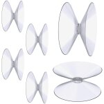 Ventouses double face, 6 pi�ces 4 cm ventouses transparentes, extra fortes pvc plastique suspension rideau ...