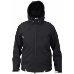 Blouson professionnel de chantier softshell noir, capuche amovible, taille l