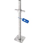 V�rin d?�chafaudage r�glable avec tige filet�e �38 mm ? longueur 650 mm ? �lectroplaqu� ? plaque de pied ...