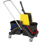 Vermop - chariot de nettoyage aquva, avec timon, 2 seaux de 17