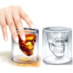Verre en verre pour cicchetto liqueur avec forme de cr�ne vodka whisky