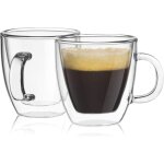 Verres isols  double paroi tasses  expresso (ensemble de 2)
