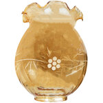 Verre tulipe ambre grav� ? charme �clatant pour lustres et appliques tibelec