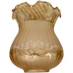 Verre tulipe satin� ambre et grav� ? �l�gance et raffinement pour lustres et appliques tibelec