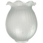 Verre tulipe satin� blanc et grav� ? �l�gance raffin�e pour lustres et appliques tibelec