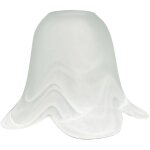 Verre tulipe satin� blanc marbr� ? �l�gance sophistiqu�e pour lustres et applique tibelec