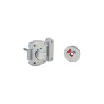 Thirard - verrou automatique alouette pour wc, 50mm, époxy argent Thirard - verrou automatique alouette pour wc, 50mm, époxy argent