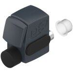 Verrou de baie coulissante  bouton poussoir bleu