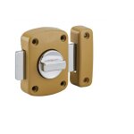 Verrou � bouton alouette pour porte int�rieure, 50mm, acier, �poxy bronze - thirard