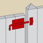 Verrou pistolet avec g�che acier peint noir - afbat