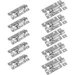 Verrou porte 10 pi�ces targette en acier inoxydable serrure porte coulissante pour pi�ces int�rieures, ...