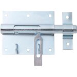 Verrou porte - cadenas avec g�che attach�e zingu� plaque 95 x 79 mm � du boulon 15, 5 mm