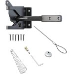 Verrou de porte jardin, loquet gravit� automatique - verrouillage portail en fer � ressort, avec r�glable ...