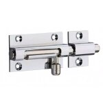 Verrou pour porte de meuble targette laiton chrom� 50 mm - thirard