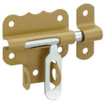 Verrou de porte, targette porte cadenas 50 mm, bronze