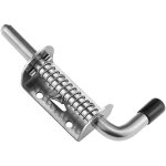 Verrou à ressort en acier inoxydable 304, 128 mm, serrure métallique à pêne cylindrique Verrou à ressort en acier inoxydable 304, 128 mm, serrure métallique à pêne cylindrique