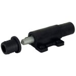 Verrou sdo bas en composite et aluminium finition noir avec gche et cale pour espagnolette rainure ...