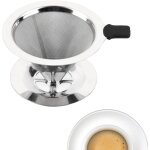 Filtres  caf en acier inoxydable, goutteurs de caf rutilisables goutteurs de caf sans papier, 1 ...