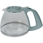 Verseuse verte en verre avec couvercle