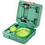 Verto - lot de 14 scies cloches - acier, bois, plastique