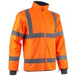 Veste 2 / 1 hv 100% polyesther - couleur : orange / marinee - taille : m - coverguard