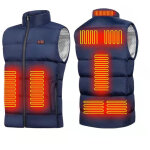 Veste chauffante �lectrique?chauffage 9 zones, 3 niveaux de temp�rature, chargement usb?gilet chauffant ...
