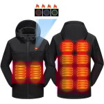 Veste chauffante lectrique homme et femme veste chauffant usb vtements chauffant hiver chaud lger ...