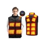 Veste chauffante homme femme 15 zones chauffage, vetement chauffant 3 niveaux, gilet chauffant doudoune ...