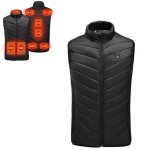 Snq ? veste chauffante �lectrique 9 zones ? 3 niveaux de temp�rature ? alimentation usb ? taille 4xl ...