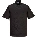 Veste de cuisine cumbria couleur : noir taille xxl portwest