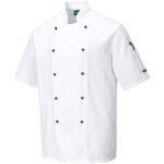 Veste cuisine kent manches courtes - taille xxs - blanc portwest