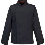 Veste de cuisine manches longues stretch mesh air pro - m - noir portwest