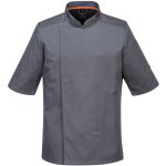 Veste de cuisinier maille pro s / s couleur : gris ardoise taille xl portwest Veste de cuisinier maille pro s / s couleur : gris ardoise taille xl portwest