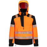 Veste imperm�able � capuche haute visibilit� pw3 (3l) - taille 4xl - orange / noir portwest